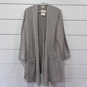 NWT Donni drape front sandwash cardigan neutral colours one size